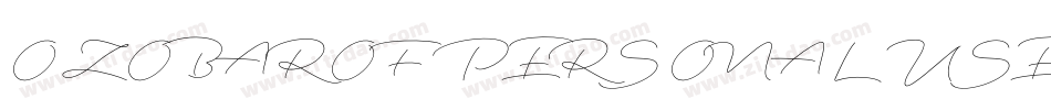 OZOBAROF PERSONAL USE字体转换